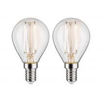 Ampoule LED fil sphér. x2 250lm E14 2700K Clair 2W 230V (28857)