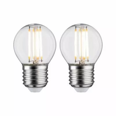 Ampoule LED Filament sph�rique lot de 2 470lm E27 2700K clair 5W 230V (28640)