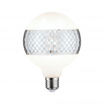 Ampoule Led G125 Anneau doré à  damiers E27 2700 K gradable\n (28742)