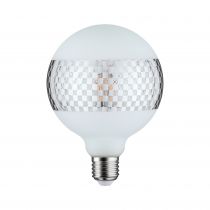 Ampoule Led G125 Anneau doré à  damiers E27 2700 K gradable\n (28742)