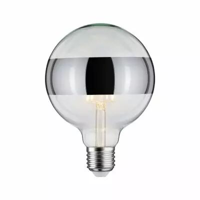 Ampoule LED G125 anneau r�fl�ch 520lm E27 2700K 6W 230V Argent gradable (28681)