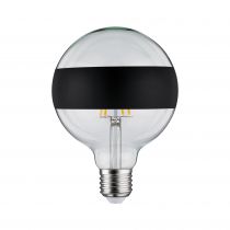 Ampoule LED G125 anneau réfléch 520lm E27 2700K 6W 230V Noir mate gradable (28682)