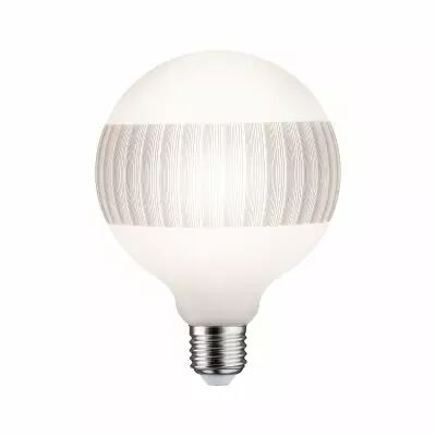 Ampoule Led G125 Anneau r�fl�chissant noir mat �  lignes E27 2700 K gradable\n (28743)