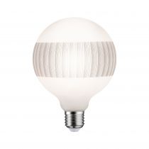 Ampoule Led G125 Anneau réfléchissant noir mat à  lignes E27 2700 K gradable\n (28743)