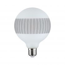 Ampoule Led G125 Anneau réfléchissant noir mat à  lignes E27 2700 K gradable\n (28743)