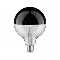 Ampoule LED G125 Calotte réflectrice 520lm E27 2700K 6W 230V Noir Chrome gradable (28680)