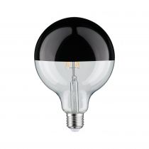 Ampoule LED G125 Calotte réflectrice 520lm E27 2700K 6W 230V Noir Chrome gradable (28680)
