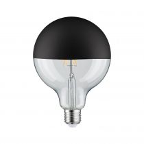 Ampoule LED G125 Calotte réflectrice 520lm E27 2700K 6W 230V Noir mate gradable (28679)