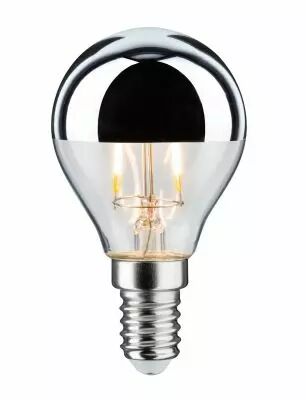 Ampoule LED sph�rique calotte r�flect 220lm E14 2700K 2,6W 230V Argent (28663)