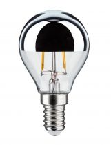 Ampoule LED sphérique calotte réflect 220lm E14 2700K 2,6W 230V Argent (28663)