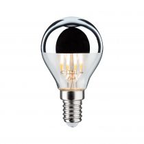 Ampoule LED sphérique calotte réflect 400lm E14 2700K 4,8W 230V Argent gradable (28667)