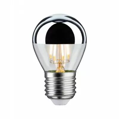 Ampoule LED sph�rique calotte r�flect 400lm E27 2700K 4,8W 230V Argent gradable (28668)