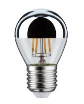 Ampoule LED sphérique calotte réflect 400lm E27 2700K 4,8W 230V Argent gradable (28668)