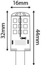 Ampoule spécifique LED 3W G4 2700K 220lm claire 330° (161163)