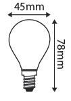 Ampoule Spérique G45 Filament LED LOOPS 2W E14 2000K 90lm Ambrée (716606)