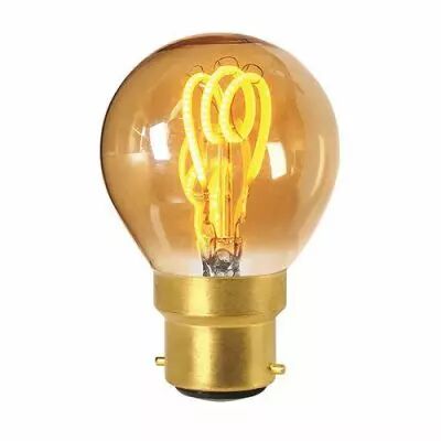 Ampoule Sph�rique G45 filament LED 3 loops 3W B22 2000K 100Lm dimmable Ambr�e (716635)