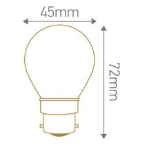 Ampoule Sphérique G45 filament LED 5W B22 2700K 500Lm dimmable Mat (28666)