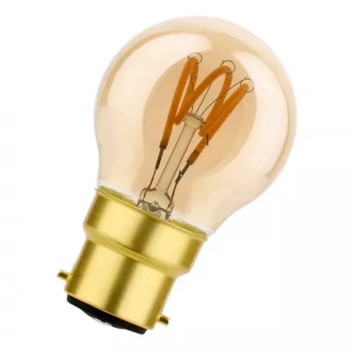 Ampoule Sph�rique G45 filament Spiraled 3W B22 2000K 165Lm dimmable Ambr�e 