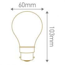 Ampoule Standard A60 filament LED 7W B22 2700K 806Lm Opaline (719007)
