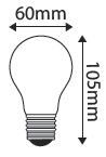 Ampoule Standard A60 Filament LED LOOPS 3W E27 2000K 150lm Ambrée (716607)