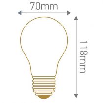 Ampoule Standard A70 filament LED 10W E27 2700K 1470Lm dimmable Mat. (28676)