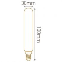 Ampoule Tube T30 filament LED 5W E14 2700K 610Lm 100mm Claire (18478)