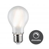 Ampoules à  filament LED standard Blanc/dépoli 9W E27 Blanc neutre gradable (28815)