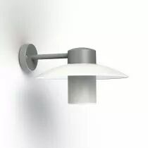 Applique Aubanne N°1 Gris métal Diffuseur dépoli (101002023)