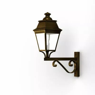 Applique Avenue 3 N�12 Patin� dor� Diffuseur clair (103052009)