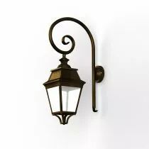 Applique Avenue 3 N&deg;3 Patin&eacute; dor&eacute; Diffuseur clair (103007009)