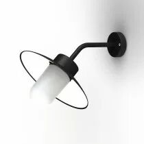 Applique Belcour N°8 Noir foncé Diffuseur opale (106014000)