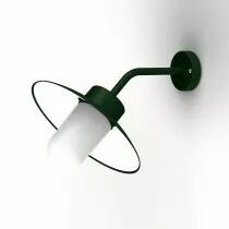 Applique Belcour N°8 Vert Anglais Diffuseur opale (106014019)