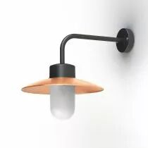 Applique Belcour N°9 Cuivre vernis sans patine Diffuseur opale (106016084)