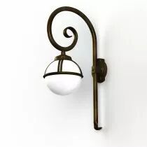 Applique Boréal N°2 Patiné doré Diffuseur opale (111003009)