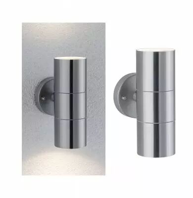 Applique d\'ext�rieur House Flame IP44 max. 2x35W GU10 Edelstahl geb�rstet 230V (94331)