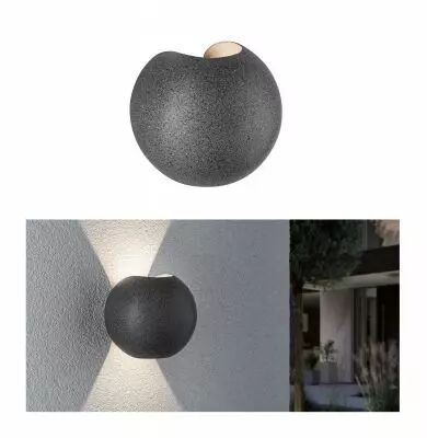 Applique d\'ext�rieur LED Concrea IP65 160mm 3000K 2x5,5W 2x600lm 230V Sandstein B�ton (94499)