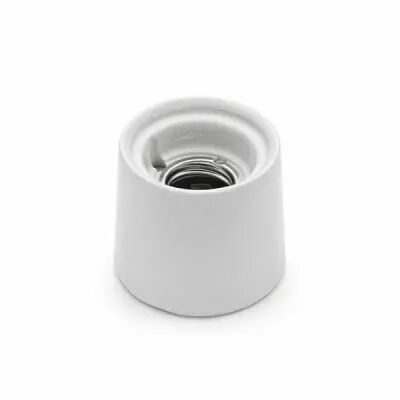 Applique en porcelaine blanche E27 Eldeco, pour un effet retro th�atre ann�es 60 (100780)