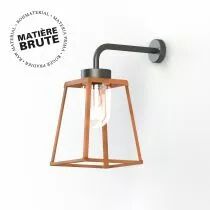 Applique Lampiok 2 N&deg;3 Cuivre brut 082 - Gris noir Diffuseur opale (178006082)