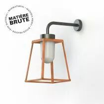 Applique Lampiok 2 N&deg;3 Cuivre brut 082 - Gris noir Diffuseur opale (178006082)