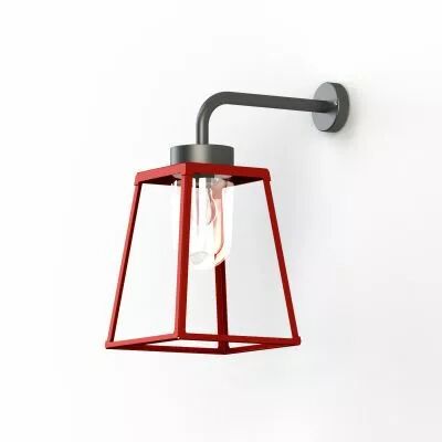 Applique Lampiok 2 N�3 Rouge tomate 110 - Gris noir Diffuseur opale (178006110)