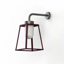 Applique Lampiok 2 N°3 Rouge vin 066 - Gris noir Diffuseur opale (178006066)