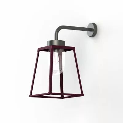 Applique Lampiok 2 N�3 Rouge vin 066 - Gris noir Diffuseur opale (178006066)