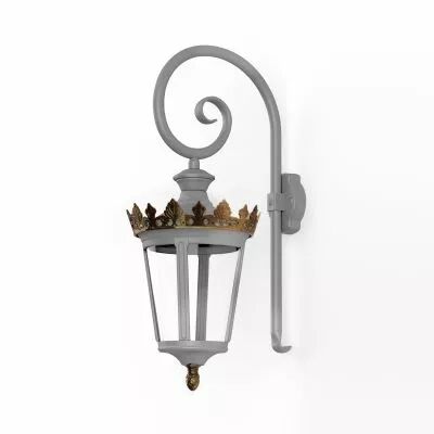 Applique Louvre N�2 E27 Gris soie (133003105)