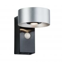 Applique lumineuse House Cone IP44 3000K 2x6W argent/ Anthracite avec détecteur de mouvement (79677)