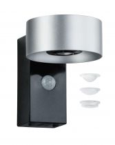 Applique lumineuse House Cone IP44 3000K 2x6W argent/ Anthracite avec détecteur de mouvement (79677)