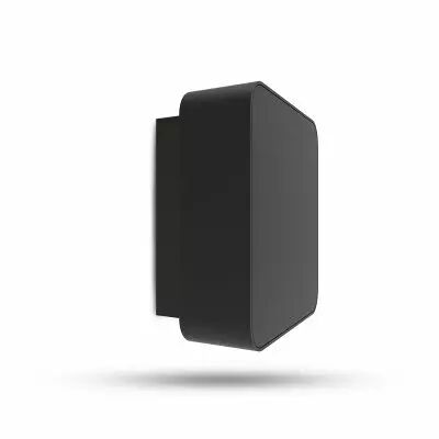 APPLIQUE MURALE 10W IP65 ALU+PC CARRE NOIR (100807)