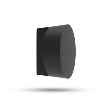 APPLIQUE MURALE 10W IP65 ALU+PC ROND NOIR (100810)