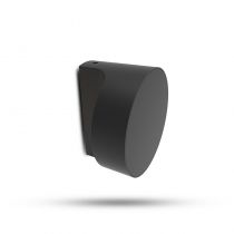 APPLIQUE MURALE 10W IP65 ALU+PC ROND NOIR (100810)