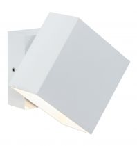 Applique murale LED en saillie Cybo carrée 2x3 W blanc 100x100mm (18003)