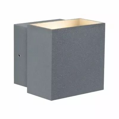 Applique murale LED en saillie Cybo carr�e 2x3 W Grise 100x100mm (18002)